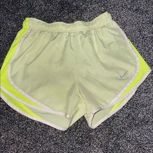 Lime green Nike shorts size S